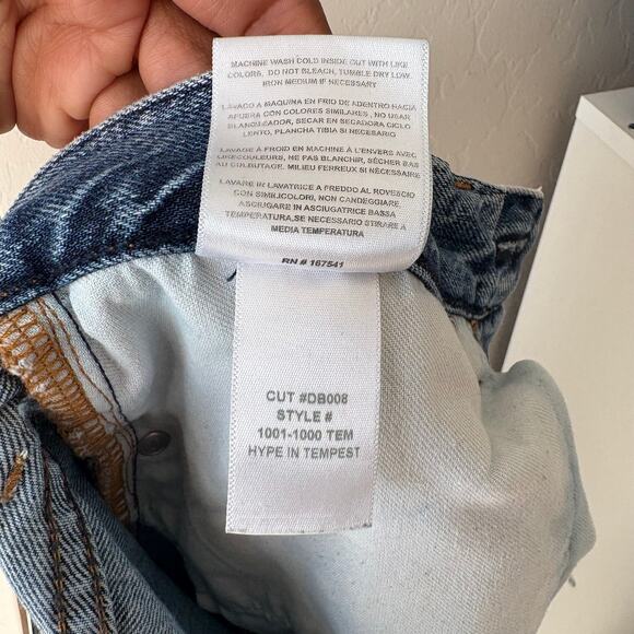 Daily Blue Denim Jeans Distressed Hype in Tempest Straight Leg Blue Jeans Sz 26 - Picture 10 of 10